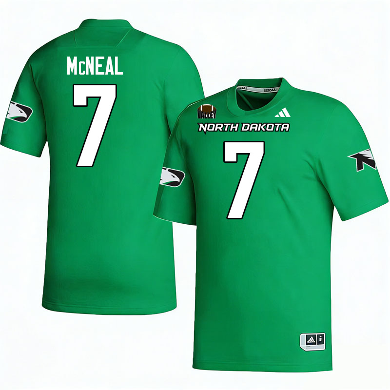 North Dakota Fighting Hawks #7 Malachi McNeal College Football Jerseys,Uniforms-Green